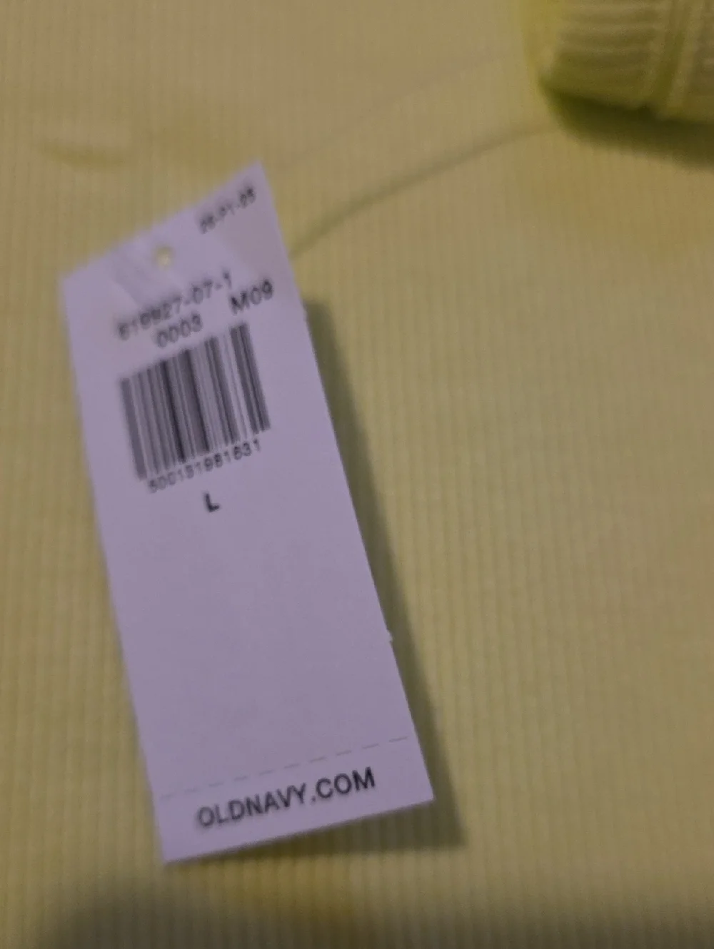 ❣️5 For $20❣️Old Navy Yellow-Lime Ribbed Scoop Tank Top - Picture 4 of 5